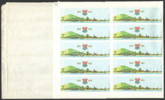 1975 Vác hajtott teljes levélzáró ív