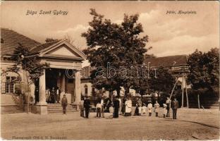 1912 Bégaszentgyörgy, Zitiste, Sveti-Jurat, Begej Sveti Durad; Fő tér, kúria, nyaraló. Oldal felvétele / Hauptplatz / square, mansion, villa (apró szakadás / tiny tear)