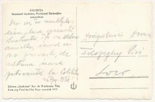 Kolibica, Colibita; Sanatorul Caritatea, Pavilinolul Studentilor universitari / szanatórium / sanato...