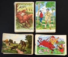 VADÁSZAT - 52 db RÉGI francia képeslap, közte humoros kiadásokkal / HUNTING - 52 pre-1950 French postcards, including humorous artworks