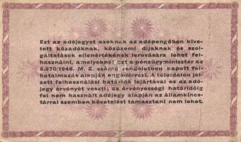 1946. 100.000AP számos papírránccal, rajtuk látványos festéknyomokkal! T:II
