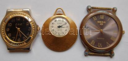 3db karóra, közte Luz, Slava és Mega márkákkal vegyes állapotban