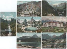 FELVIDÉK - 7 db RÉGI képeslap vegyes minőségben: Magas Tátra / 7 pre-1945 Upper Hungarian (Slovakian) town postcards in mixed quality: Tatra