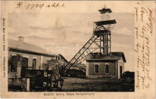 1904 Rákosbánya, Rákosská Bana (Gömörrákos, Rákos); szállító torony a bánya telepen. Matz Gusztáv kiadása / mine, transport tower (fl)