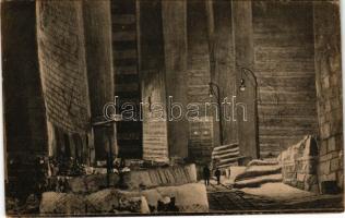 Aknaszlatina, Slatinské Doly, Solotvyno (Máramaros); Ferenc bánya belső. Benkő Miklós kiadása / salt mine interior (ázott sarok / wet corner)