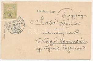 1905 Léva, Levice; Kálna utcai részlet, híd, Tóth István vendéglője. Schulcz Ignác kiadása / street,...