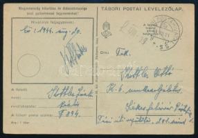 1944. aug. 21 Munkaszolgálatosnak küldött tábori lap