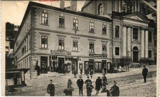 Selmecbánya, Schemnitz, Banksá Stiavnica; Singer Ignác, Grohmann Gyula üzlete. Joerges A. kiadása / shops (fl)