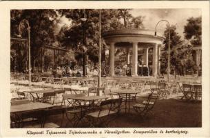 Budapest XIV. Központi Tejcsarnok tejivócsarnoka a Városligetben, zenepavilon és kerthelyiség