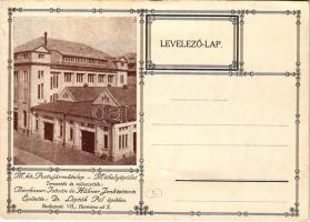 Budapest XIV. M. kir. Postajárműtelep, Műhely épület. Tervezték és művezették: Bierbauer István és Hübner Jenő építészek. Építette Dr. Lipták Pál építész. Hermina út 3. (fa)