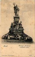 1900 Arad, Vértanúk szobra. Schmidt Edgar kiadása / Märtyrer-Denkmal / monument (fl)