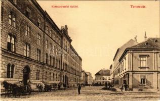 Temesvár, Timisoara; Kormányszéki épület. Tóth Béla kiadása / Government Building, street view