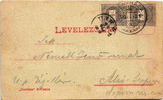 1899 (Vorläufer) Menyháza, Monyásza, Moneasa; szálloda a sétányon, fürdőtelep, nagyszálloda és gyógy...