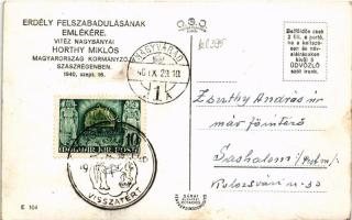 1940 Szászrégen, Sächsisch-Regen, Reghin; bevonulás, Vitéz Nagybányai Horthy Miklós Magyarország kor...