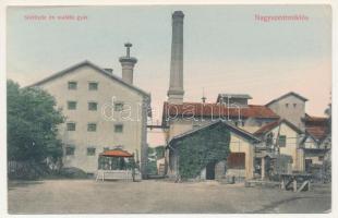 Nagyszentmiklós, Sannicolau Mare; Sörfőzde és malátagyár, sörgyár. Wiener Náthán kiadása / brewery, beer and malt factory (EK)