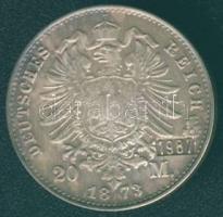 Német Birodalom/Császárság/Poroszország 1873. 20M Ag hivatalos Ag utánverete T:1 Díszdobozban, tanús...