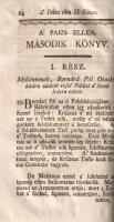 Molnár János: 
Az oltári szentségröl és áldozatról. A' Reformátusok' paizsa ellen Hármas ...