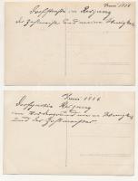 ~1916 4 pre-1945 photo postcards of Romanian villages, soldiers, wooden houses, 1 in winter