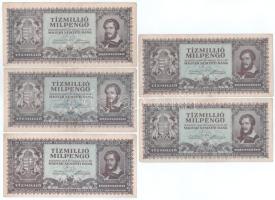 1946. 10.000.000MP (5x) T:F, közte szép papír Adamo P32