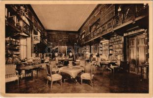 Nagyappony, Appony, Oponice; Gróf Apponyi kastély, könyvtár, belső. Seefehlner I. L. / castle, library, interior (EK)