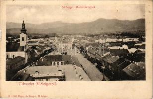 Máramarossziget, Sighetu Marmatiei; látkép madártávlatból. Mayer és Berger kiadása / general view (b)