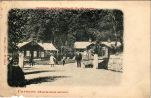 Gyertyánliget, Polyana-Gyertyánliget, Kabola Polyána, Kobyletska Poliana (Máramaros, Maramures); fürdő. Berger Miksa kiadása / spa (b)