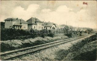 Balázsfalva, Blasendorf, Blaj; villák, vasúti pálya, vasútvonal / villas along the railway tracks, railway line (fl)