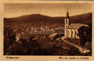 1944 Szilágysomlyó, Simleu Silvaniei; Római katolikus templom és városháza / Catholic church, town hall (EB)