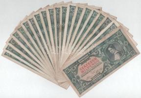 1945. 100.000MP (20x) mind különféle sorozatszámmal "B 028 - B 227" között T:F-VG, közte szép papír, folt Adamo P29