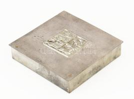 Tevan Margit (1901-1978) doboz, jelzett, hibátlan, 11x11 cm