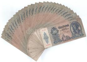 1941. 20P (30x) mind különféle sorozatszámmal "C 134" - "C 493" között T:F-VG, folt Adamo P12