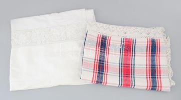 cca 1940, 2 darab erdélyi kézzel készült terítő, jó állapotban