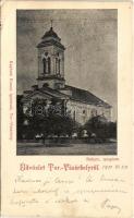 1901 Torontálvásárhely, Develák, Debelják, Debeljaca; Református templom. Krausz Ignác kiadása / Calvinist church (EB)