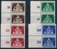 Deutsches Reich; 1936 Mi 617-620 margin pairs, Deutsches Reich; 1936 Mi 617-620 ívszéli párok