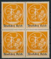 Deutsches Reich; 1920 Mi 136I block of four, Deutsches Reich; 1920 Mi 136I négyestömb