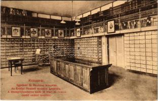 1918 Kolozsvár, Cluj; Egyetemi és Múzeumi könyvtár, az Erdélyi Nemzeti Múzeum levéltára, belső / University and Museum library interior, archives (EK)