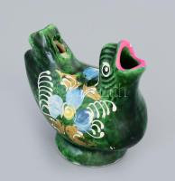 Madár alakú kerámia síp, 9x8 cm