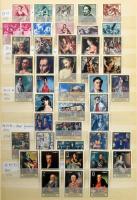 Festmény motívum gyűjtemény 16 lapos A4-es berakóban, piros borítóval