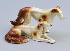 Grafenthal orosz agár pár. Jelzett, hibátlan, 17x10 cm