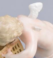 Meissen 2 darab sérült figura, jelzett, m: 7-11 cm