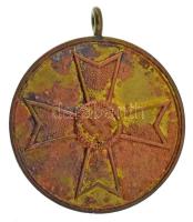 Német Harmadik Birodalom 1939. "Német Háborús Érdemérem" aranyozott bronz kitüntetés, szalag nélkül T:VF, aranyozás erősen kopott German Third Reich 1939. "War Merit Medal (Kriegsverdienst)" gilt bronze decoration medal without ribbon C:VF, gold plating worn