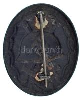 Német Harmadik Birodalom 1939. "Sebesülési jelvény fekete fokozata" préselt acéllemez kitü...