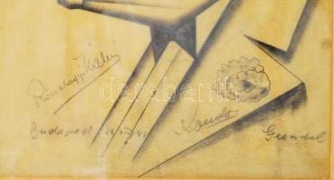 Kondor László (1901-1963): Rózsahegyi Kálmán (1873-1961) színész portréja a Gundel étteremben, 1942....