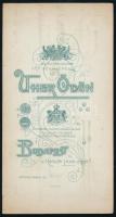 cca 1900-1910 Elegáns házaspár portréja, kabinetfotó Uher Ödön budapesti műterméből, 20,5x11 cm