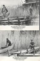 cca 1989 előtt készült, "Az ördög fogadója" című japán film jelenetei és szereplői, 21 db vintage produkciós filmfotó (vitrinfotó, lobbyfotó) ezüst zselatinos fotópapíron, a használatból eredő (esetleges) kisebb hibákkal, 18x24 cm