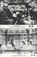 cca 1989 előtt készült, "Elmenni, visszajönni" című francia film jelenetei és szereplői, 6 db vintage produkciós filmfotó (vitrinfotó, lobbyfotó) ezüst zselatinos fotópapíron, a használatból eredő (esetleges) kisebb hibákkal, 18x24 cm