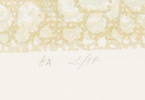 Bitó Ildikó (1966-): Tömeg, avagy egyszer lent, egyszer fent, 2004. Litográfia, papír, jelzett, művé...