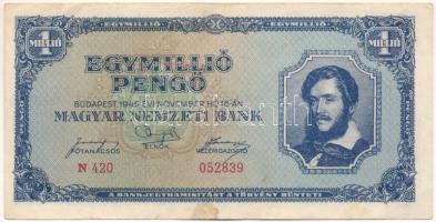 1945. 1.000.000P "N 420 052839" T:F, erős papír Adamo P25