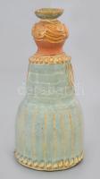 Kiss Roóz Ilona: Hölgyalakos mécsestartó. Jelzett, hibátlan, m: 19 cm