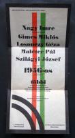 1989 Nagy Imre és vádlott-társai ünnepélyes gyászszertartásának emlékére készült nyomtatvány
